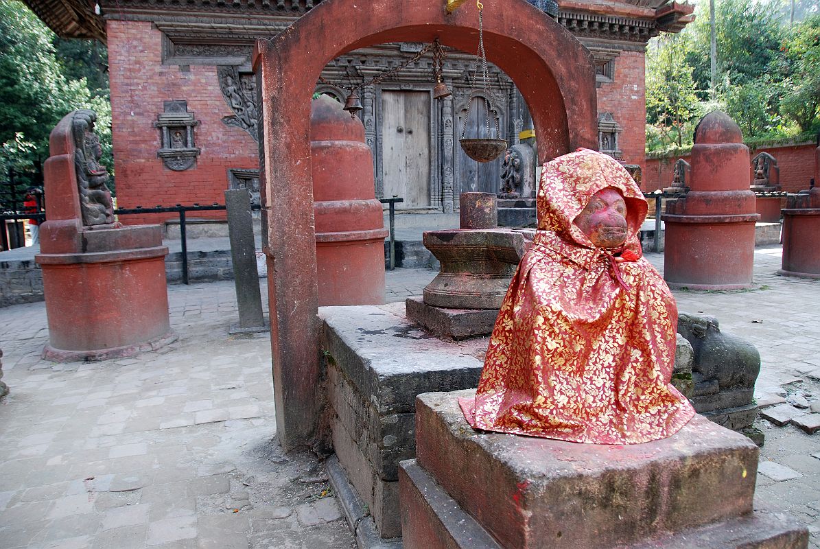 56 Kathmandu Gokarna Mahadev Temple Hanuman With Shiva Lingam Behind 